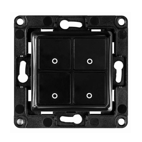 SHELLY 4 BUTTON SMART WALL SWITCH - BLACK