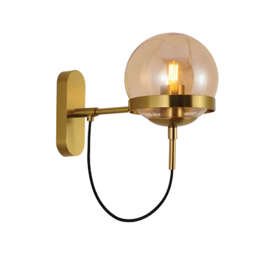 BRIGHT STAR WB238 BLACK & GOLD WALL LIGHT