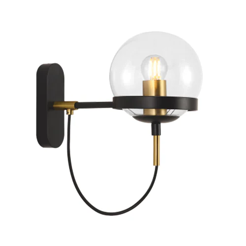 BRIGHT STAR WB239 BLACK & GOLD WALL LIGHT
