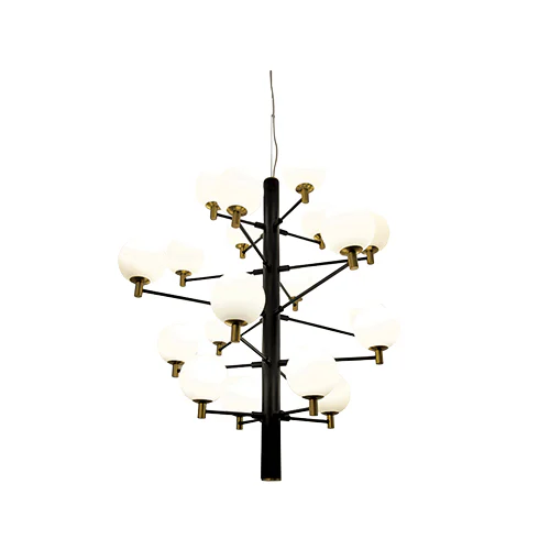 SPAZIO 8677.2030 TWENTYORB BLACK & OPAL PENDANT