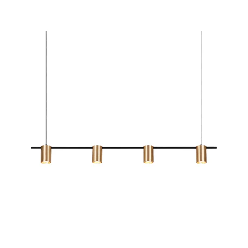 SPAZIO 8711.2 OCCHIO 4 LINEAR SAND BLACK & GOLD PENDANT