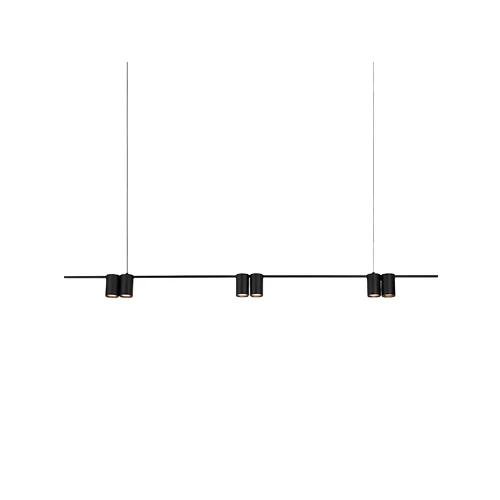 SPAZIO 8712.1 OCCHIO 6 LINEAR SAND BLACK PENDANT