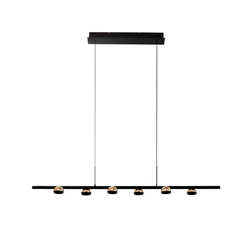SPAZIO 8798 MARRAKESH BLACK & GOLD LED 6 LIGHT PENDANT
