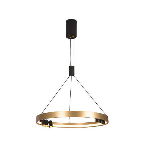 SPAZIO 8799.80 MONACO BLACK & GOLD LED 6 SPOTS PENDANT