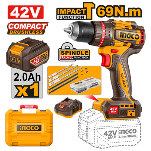 INGCO CIDLI426981 IMPACT DRILL TOOL SET