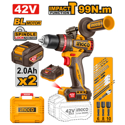 INGCO CIDLI429982 IMPACT DRILL TOOL SET