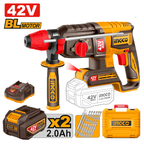 INGCO CRHLI422682 ROTARY HAMMER DRILL TOOL SET