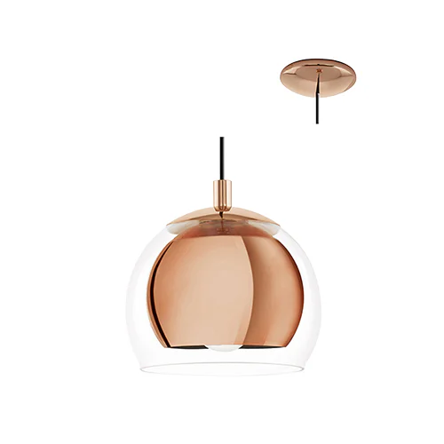 EUROLUX P208COP ROCAMAR 1LT COPPER PENDANT