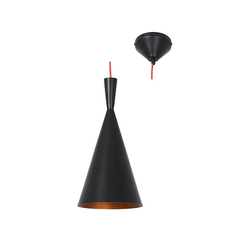 EUROLUX P442BG INDUSTRIA 190MM BLACK & GOLD PENDANT
