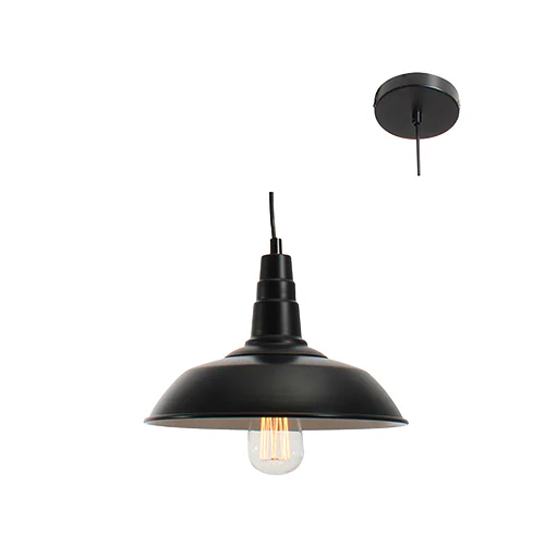 EUROLUX P471 FARMHOUSE 260MM BLACK PENDANT