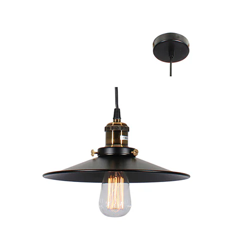 EUROLUX P472 FARMHOUSE 260MM BLACK PENDANT