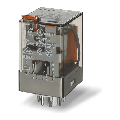 FINDER 60.12 8 PIN 10A 12V DC PLUG-IN RELAY