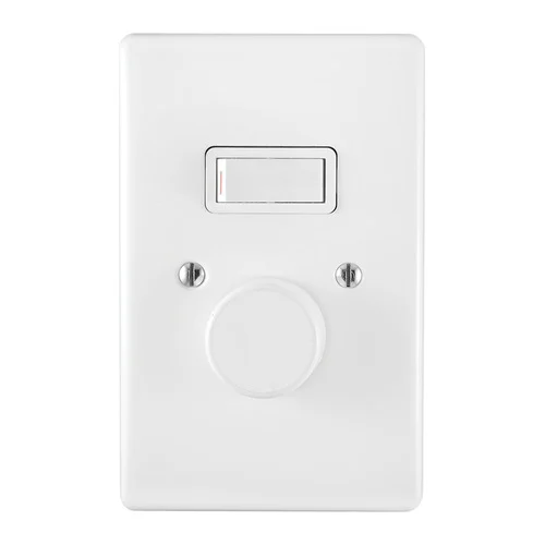 CRABTREE CLASSIC 1954/101 2X4 ROTARY DIMMER + 1 WAY SWITCH, WHITE