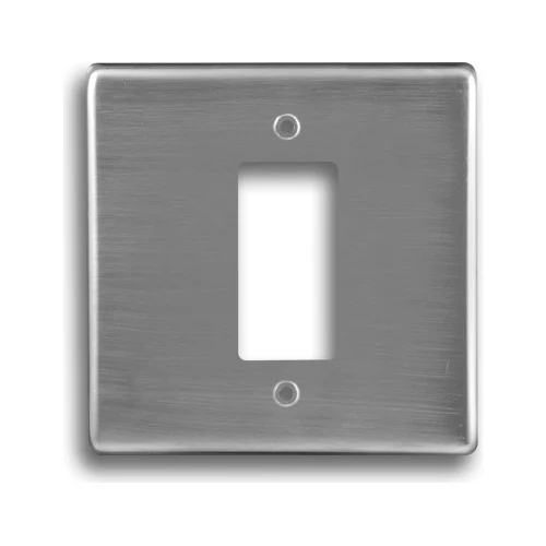 CRABTREE CLASSIC 2444/511 4X4 ISOLATOR COVER PLATE, SATIN CHROME