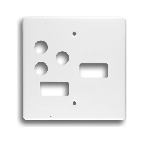 CRABTREE CLASSIC 2482/101 4X4 1 LEVER MIXED COMBINATION COVER PLATE, WHITE