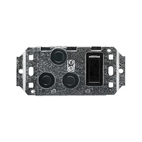 CRABTREE CLASSIC 6896H/008P 2X4 SINGLE SOCKET ON YOKE, BLACK