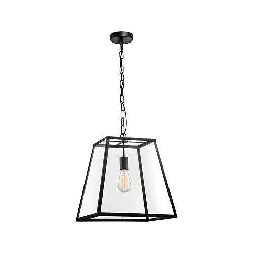 K-LIGHT CA-KLCH-1106 LRG LANTERN RUSTIC BLACK PENDANT