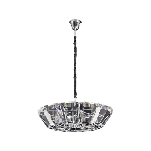 K-LIGHT Q-KLCH-81502/8 LRG CHROME TRAPEZIUM CRYSTAL CHANDELIER