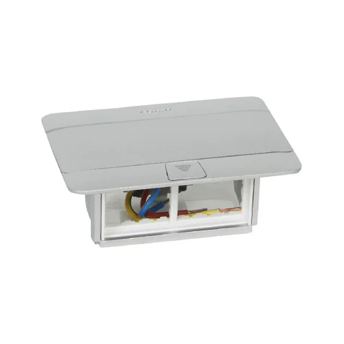 LEGRAND 054011 POP-UP FLOOR BOX 4 MODULE, ALUMINIUM