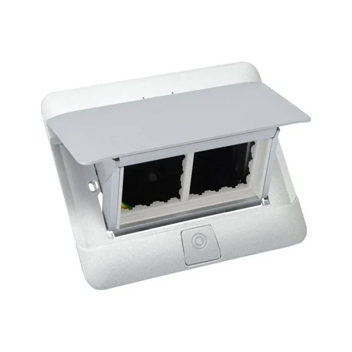 LEGRAND 654014 POP-UP FLOOR BOX 4 MODULE, MATT ALUMINIUM