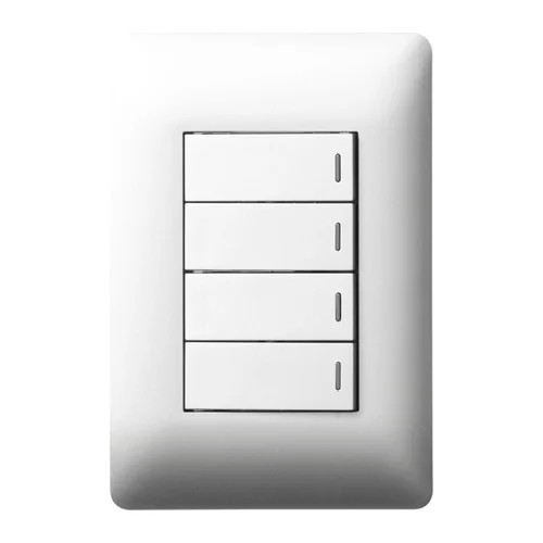 LEGRAND YSALIS PY4224WHT 2X4 4 LEVER 2 WAY SWITCH, WHITE
