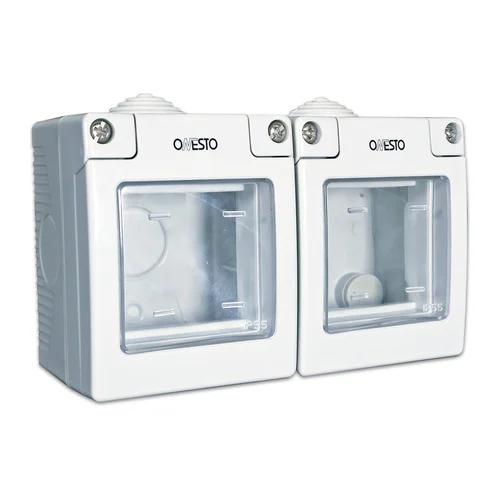ONESTO MATRIX MXM-OF0554 IP55 4 MODULE WEATHERPROOF ENCLOSURE, WHITE