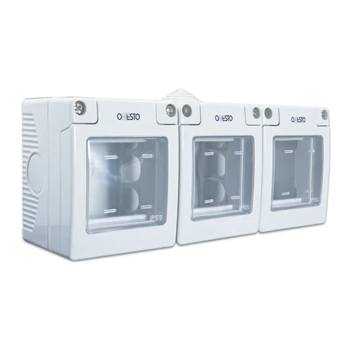 ONESTO MATRIX MXM-OF0556 IP55 6 MODULE WEATHERPROOF ENCLOSURE, WHITE
