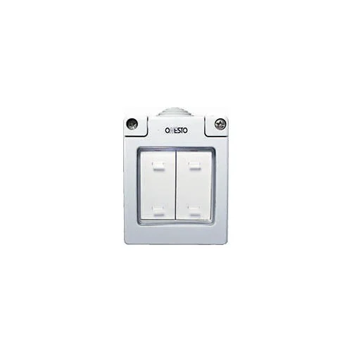 ONESTO MATRIX MXM-OFS552 IP55 2 LEVER 1 WAY WEATHERPROOF SWITCH, WHITE