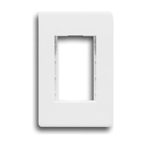SYNERJI DECO 2X4 3 MODULE GRID PLATE, WHITE