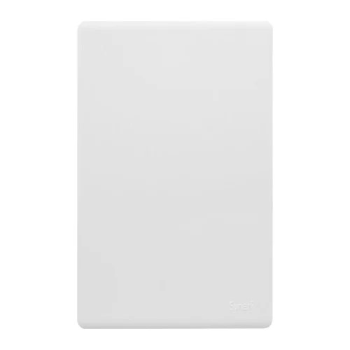 SYNERJI DECO 2X4 BLANK COVER PLATE, WHITE