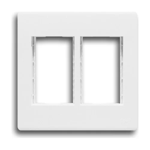SYNERJI DECO 4X4 6 MODULE GRID PLATE, WHITE